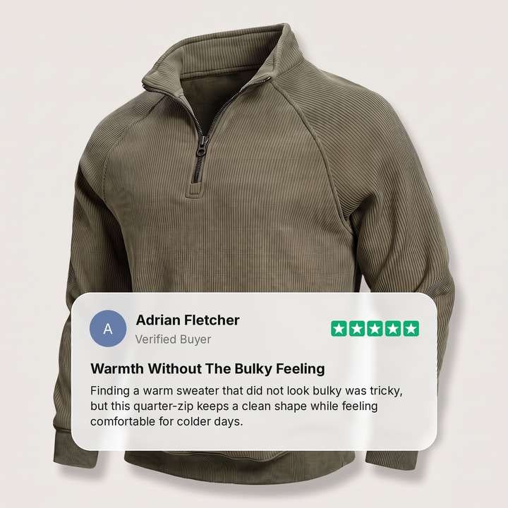 CLASSIC RIBBED HALF ZIP JUMPER