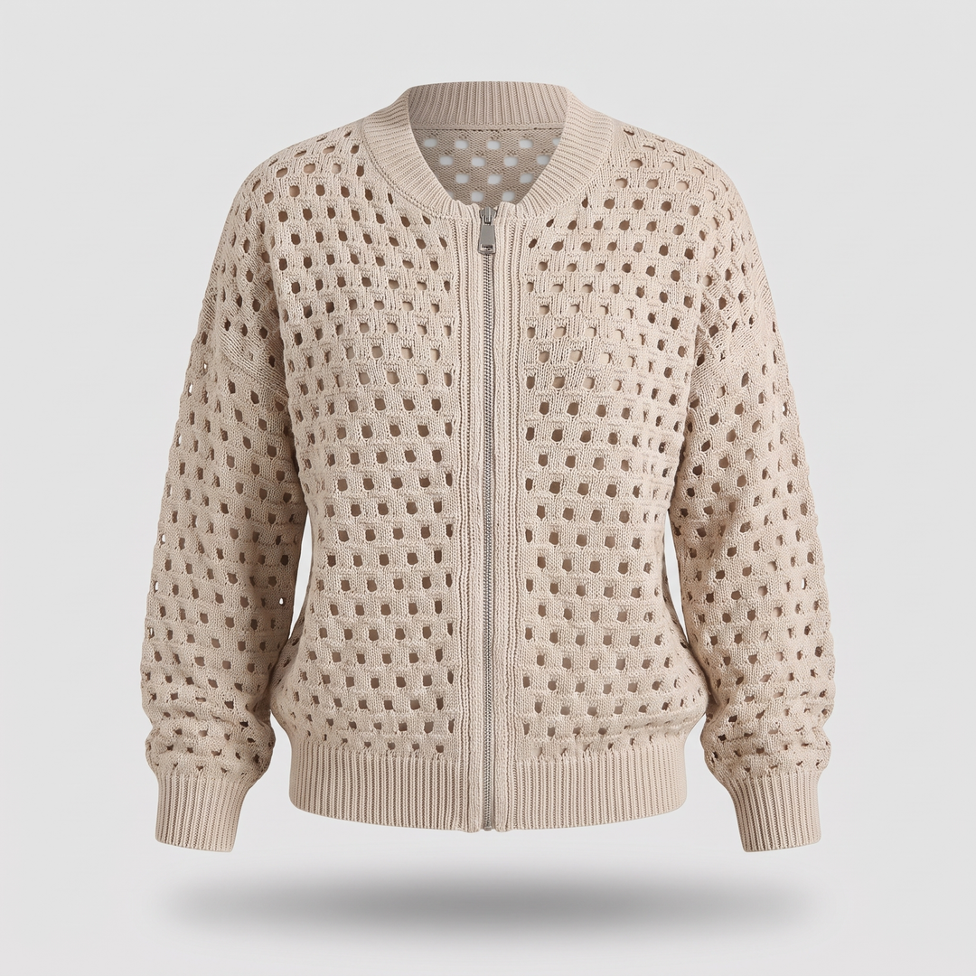 GWENDOLINE OPENWORK KNIT JACKET