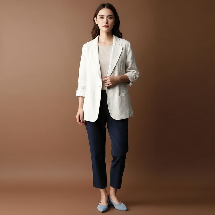 ALENA LINEN BLAZER