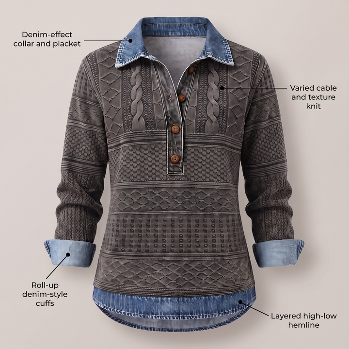 NIVELLE MODERN HALF-BUTTON Jumper