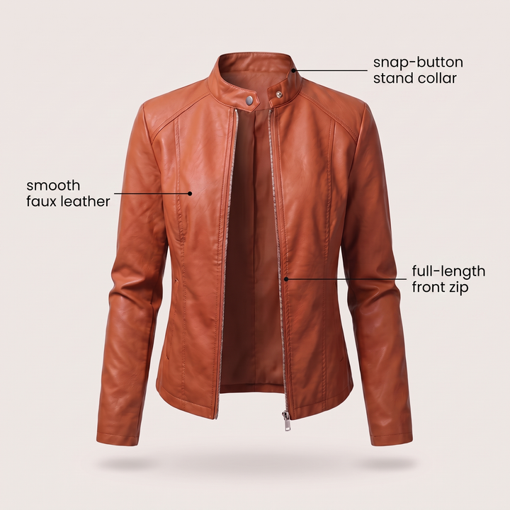 ODETTE CROPPED LEATHER JACKET