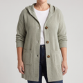 WARM ESSENTIAL HOODED CARDIGAN