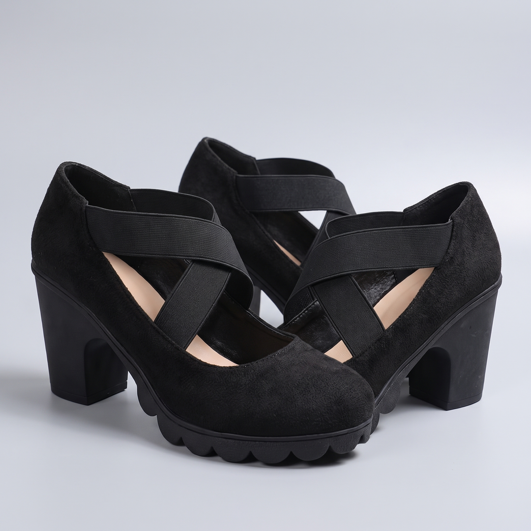 ELEGANT COMFORT BLOCK HEEL SHOES