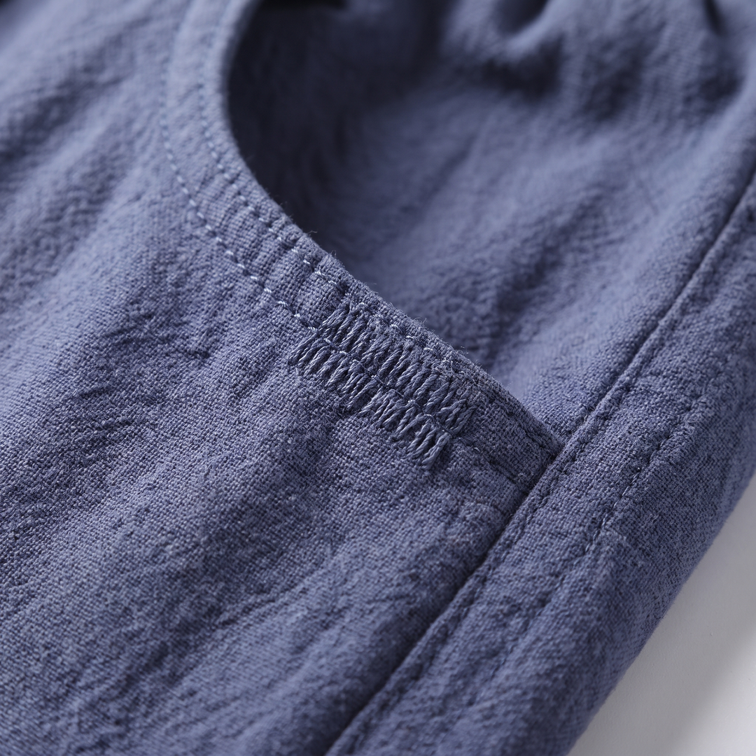 RELAXED LINEN BLEND TROUSERS