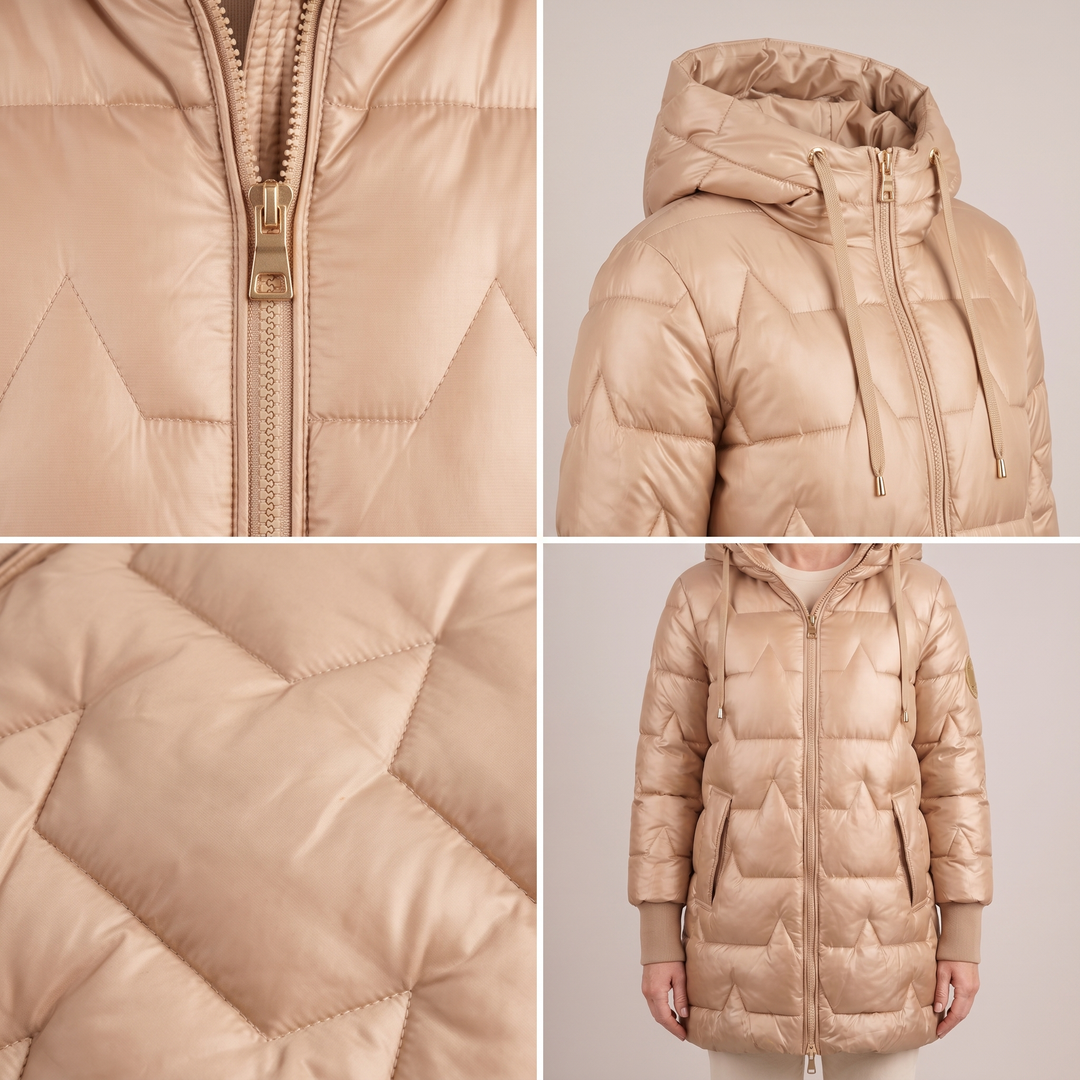 LUXURY WARM HOODED COAT
