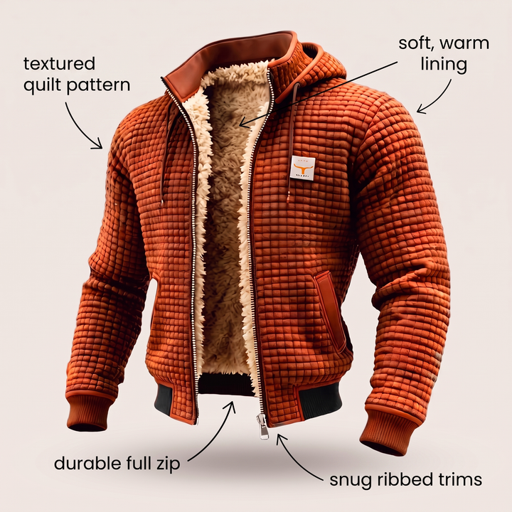 THERMAL WAFFLE FLEECE JACKET