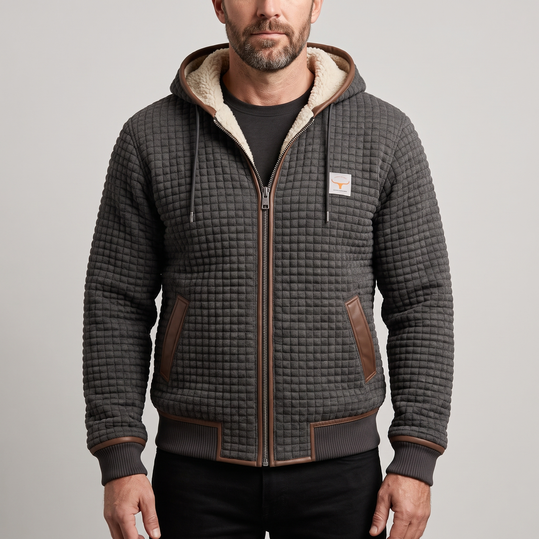 THERMAL WAFFLE FLEECE JACKET