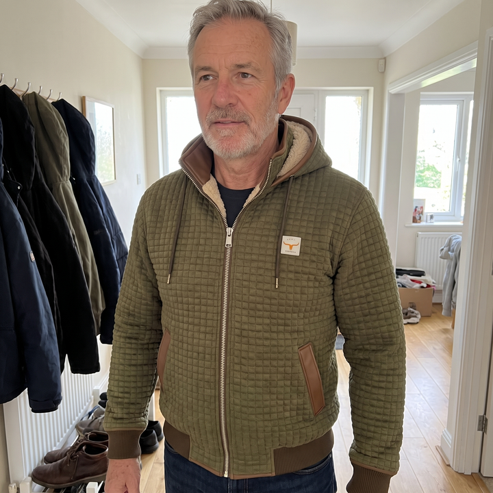 THERMAL WAFFLE FLEECE JACKET