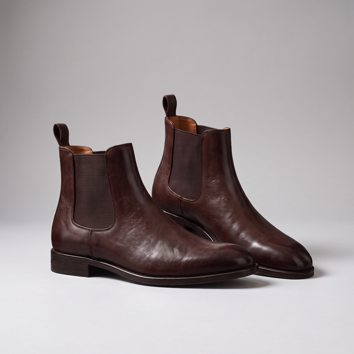 POLISHED LEATHER CHELSEA BOOTS