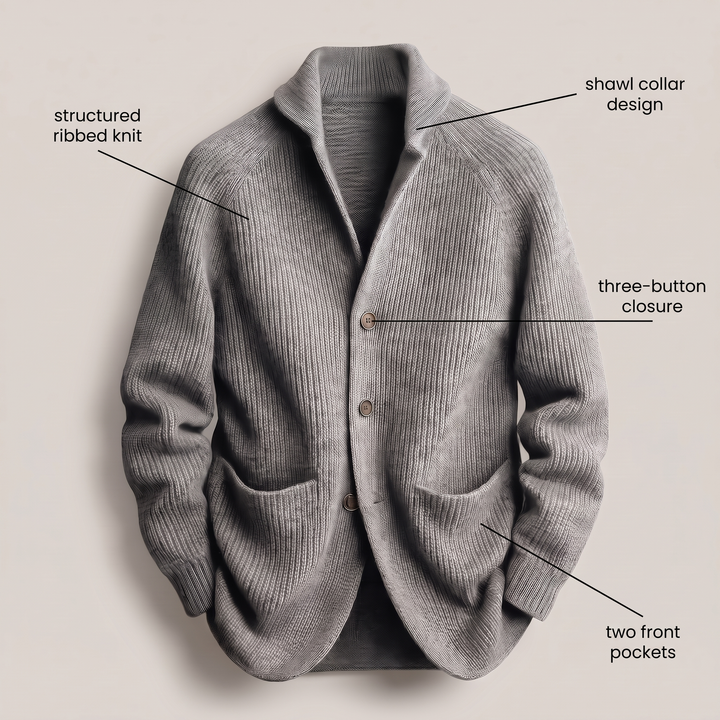 REFINED RIBBED KNIT BLAZER