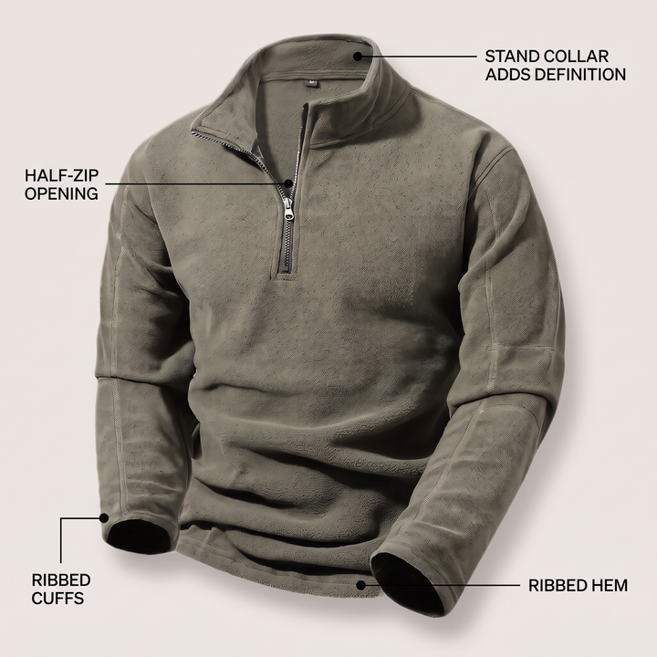 SMART STAND COLLAR SWEATSHIRT