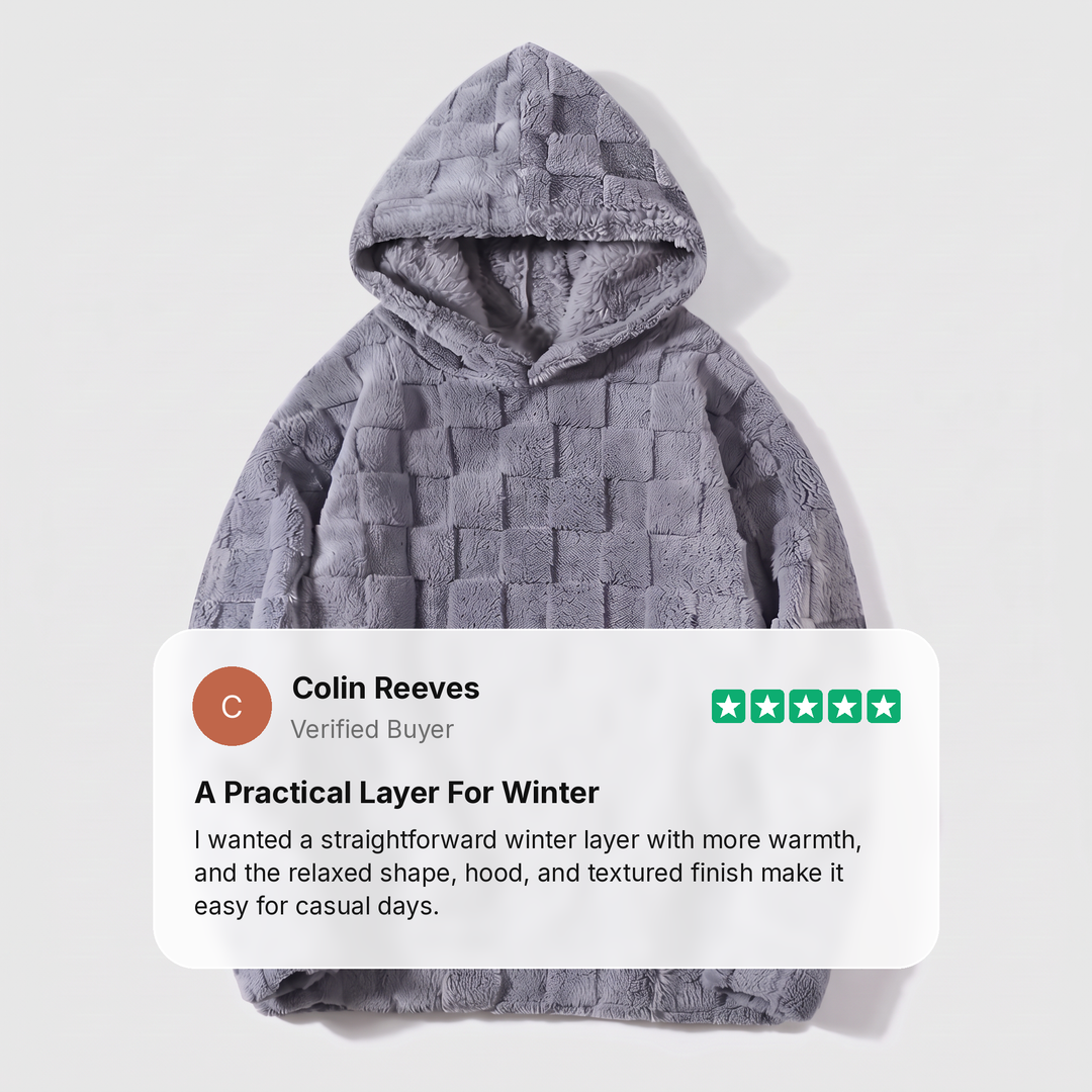 COSY WAFFLE KNIT HOODIE