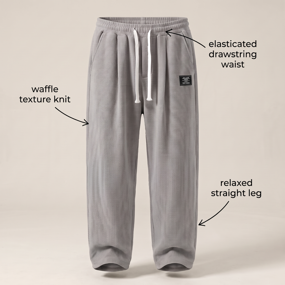TEXTURED RELAXED FIT TROUSERS