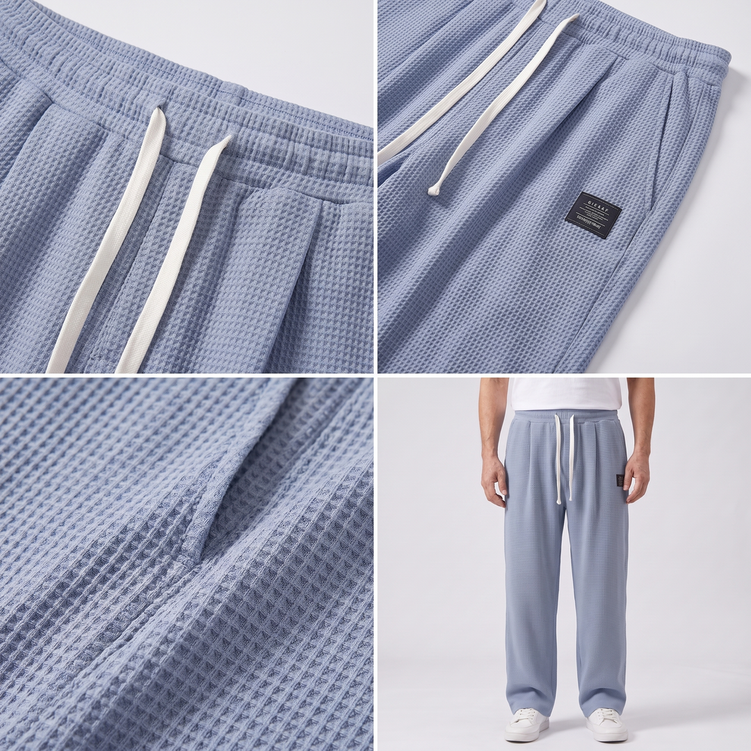TEXTURED RELAXED FIT TROUSERS