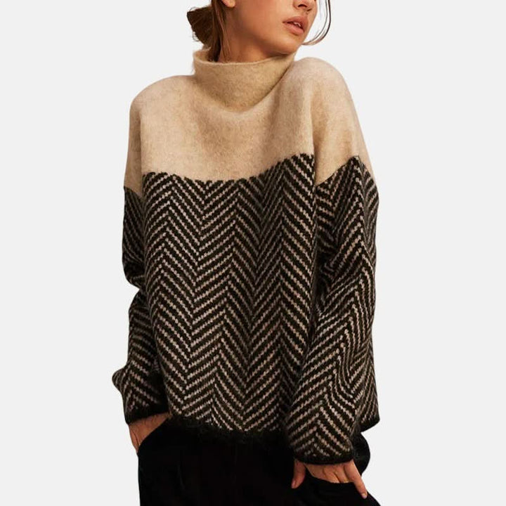 LILA HERRINGBONE KNIT Jumper