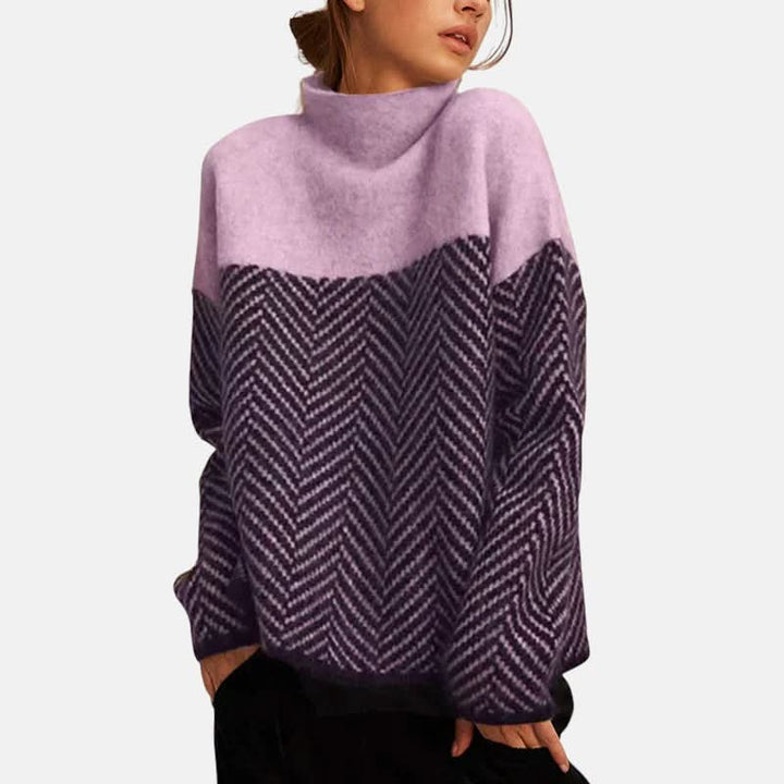 LILA HERRINGBONE KNIT Jumper