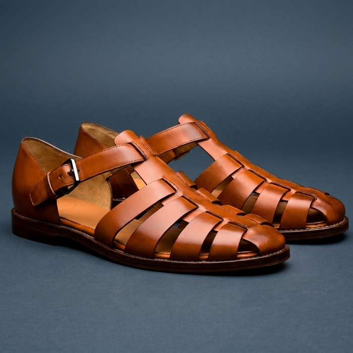 BARTONMERE BUCKLE LEATHER SANDALS