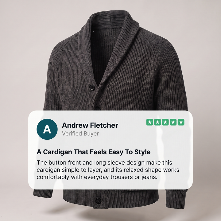 CLASSIC SHAWL COLLAR CARDIGAN