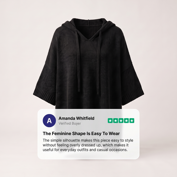 SOFT DRAPE HOODED JUMPER