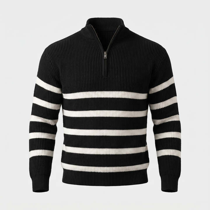 BLACKWELL STRIPE ZIP Jumper