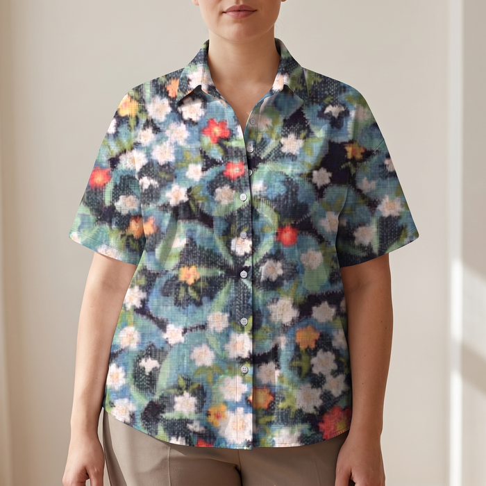 CLARA PATTERNED COLLAR BLOUSE