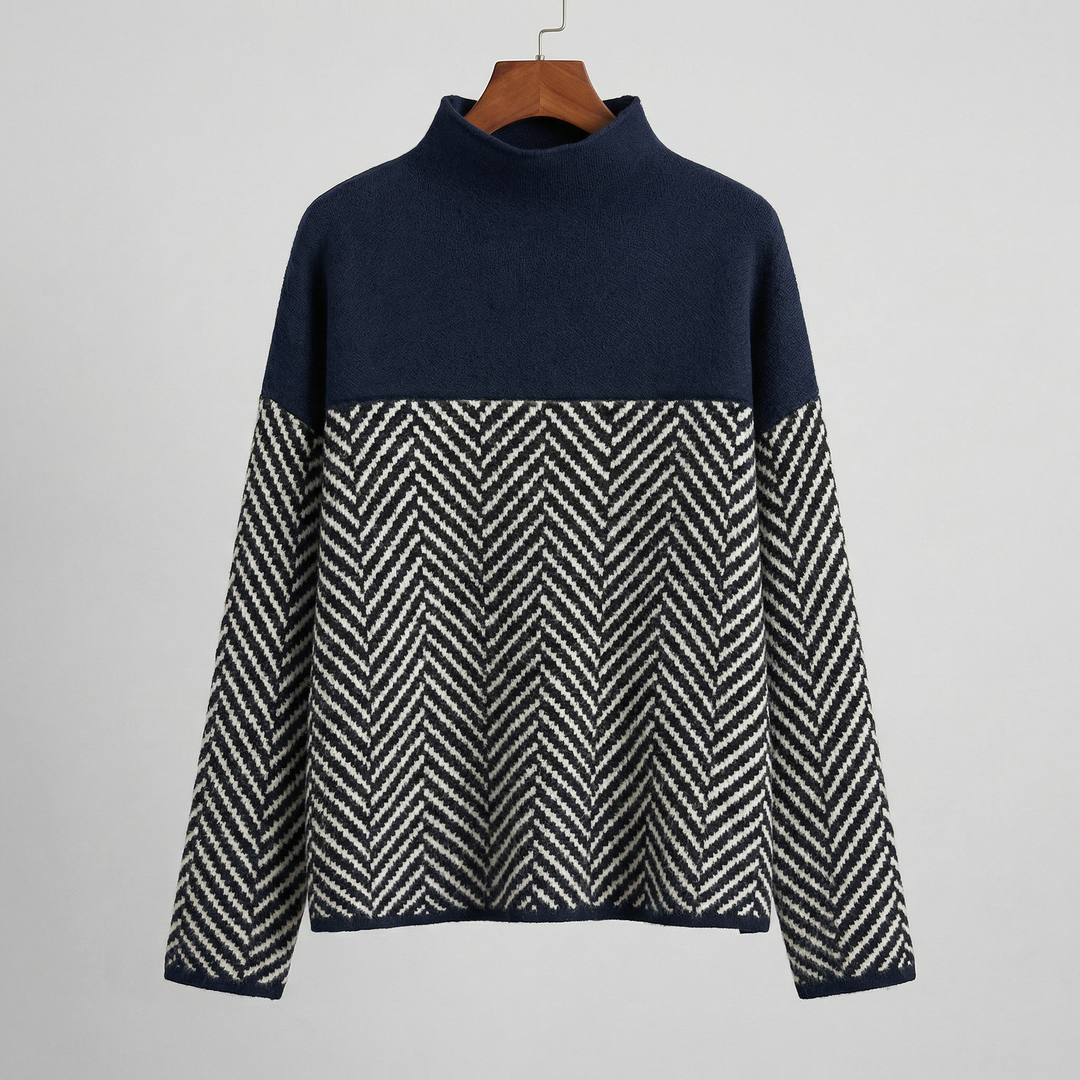 LILA HERRINGBONE KNIT Jumper