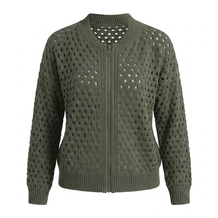 GWENDOLINE OPENWORK KNIT JACKET