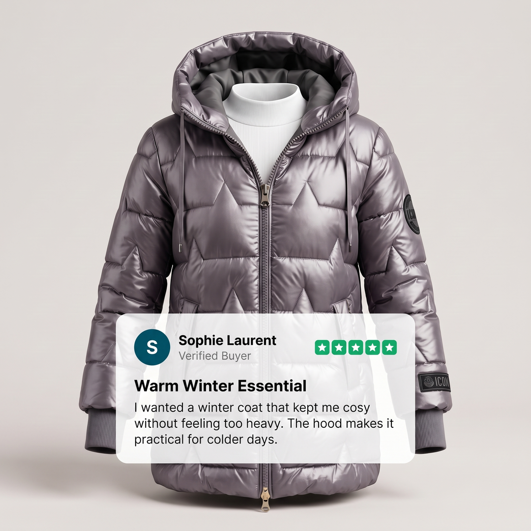 LUXURY WARM HOODED COAT