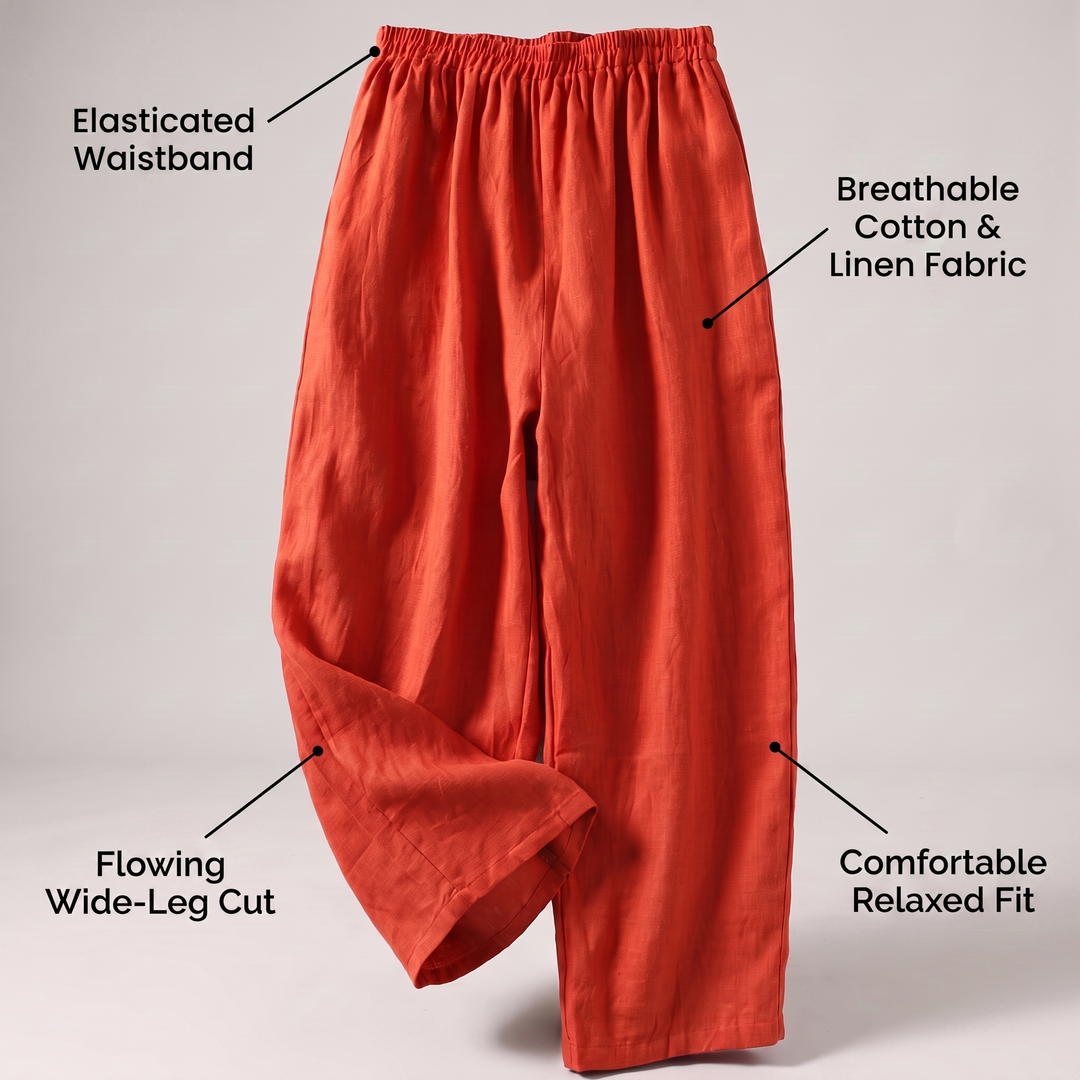 SOPHIA FLOW COTTON LINEN TrouserS
