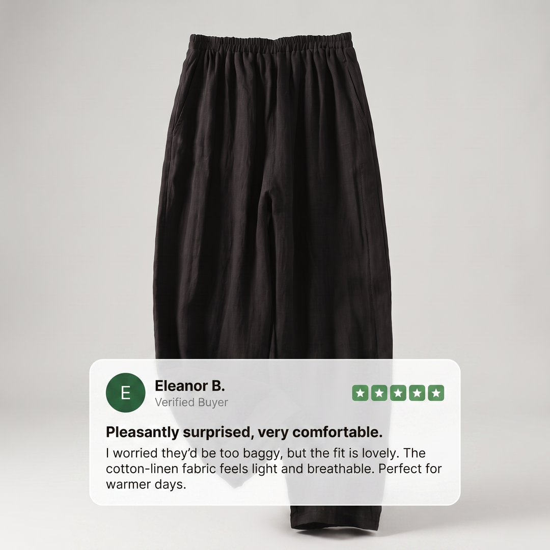 SOPHIA FLOW COTTON LINEN TrouserS